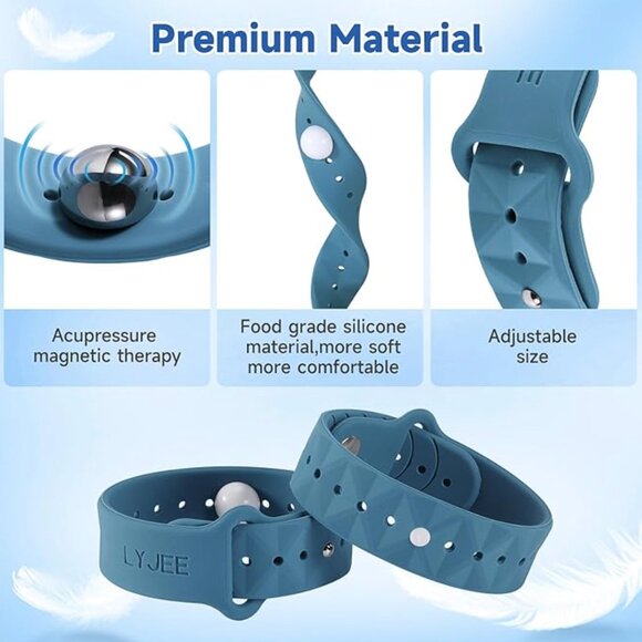 4 Pack Motion Sickness Anti Nausea Bands - Picture 6 of 7